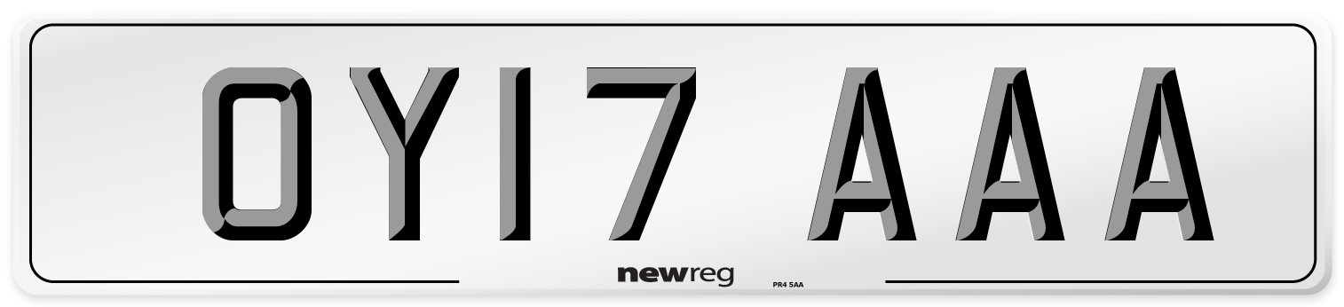 OY17 AAA Number Plate from New Reg